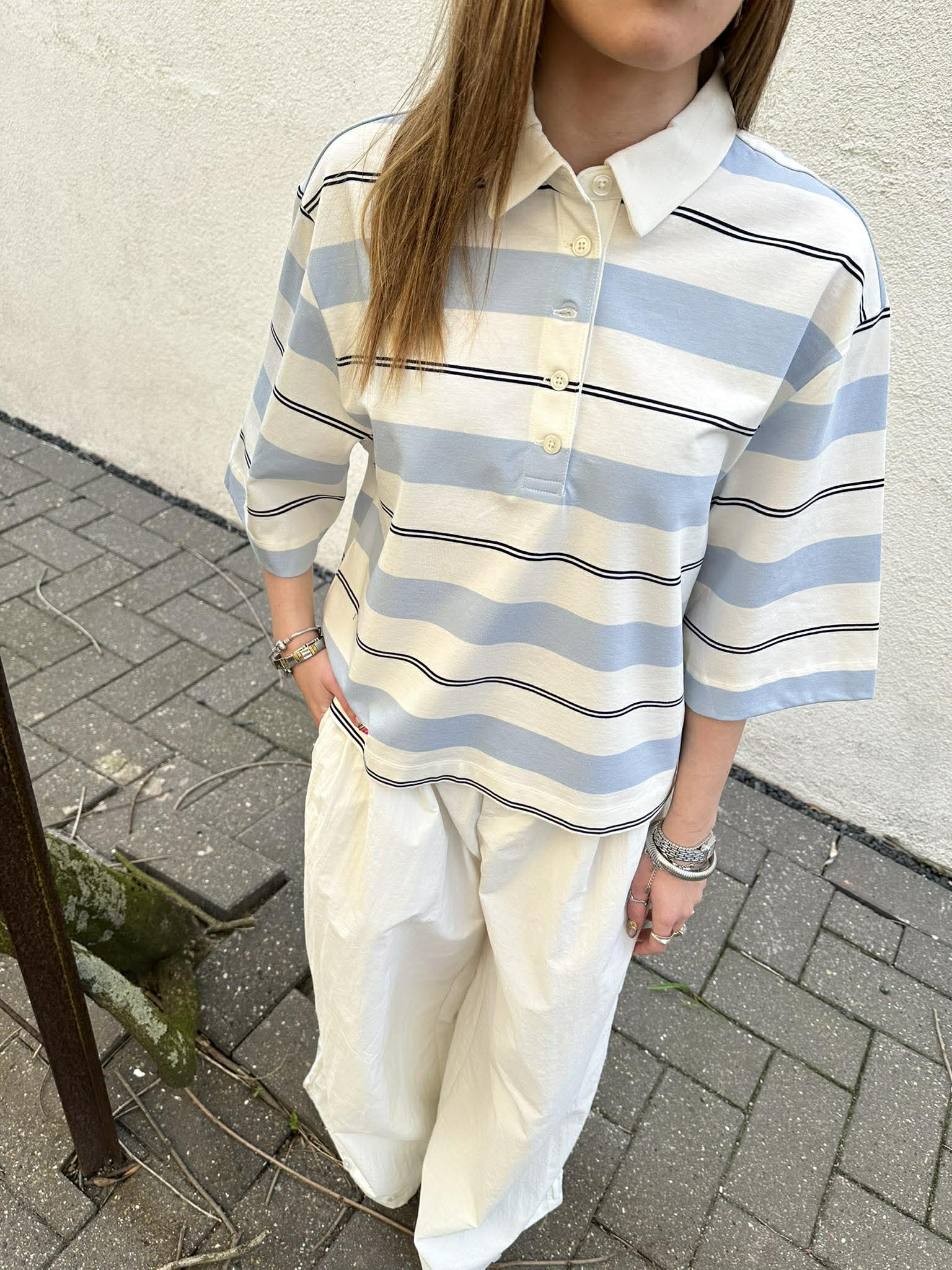 SLFRELAXED Polo-Shirt - Egret